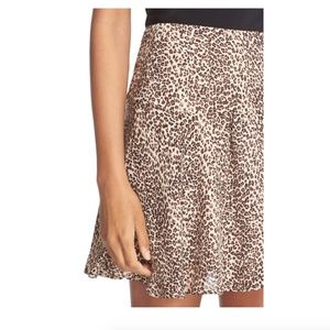 Joie Leopard Print Silk Mini Skirt (like new!)